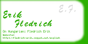 erik fledrich business card